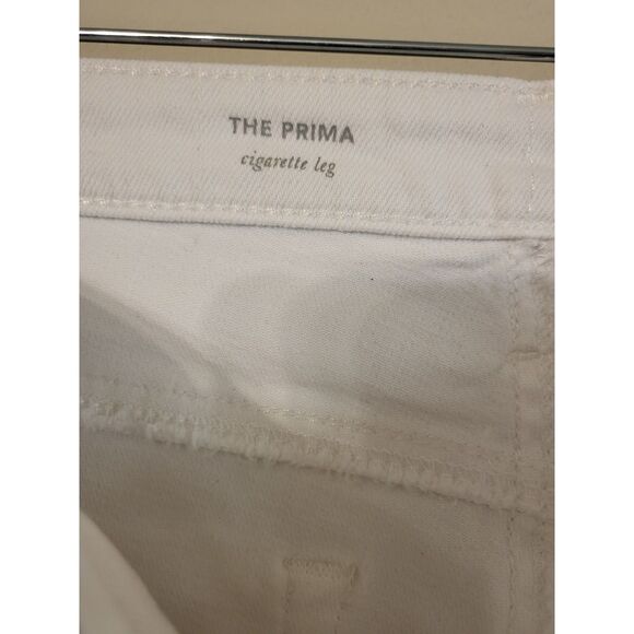 Adriano Goldschmied The Prima White Cigarette Leg Jeans Women 26 Regular Skinny - Picture 9 of 10